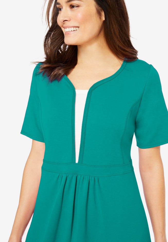 Layered Knit Empire Dress image number 3