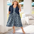 Sleeveless Button Front Dress image number null