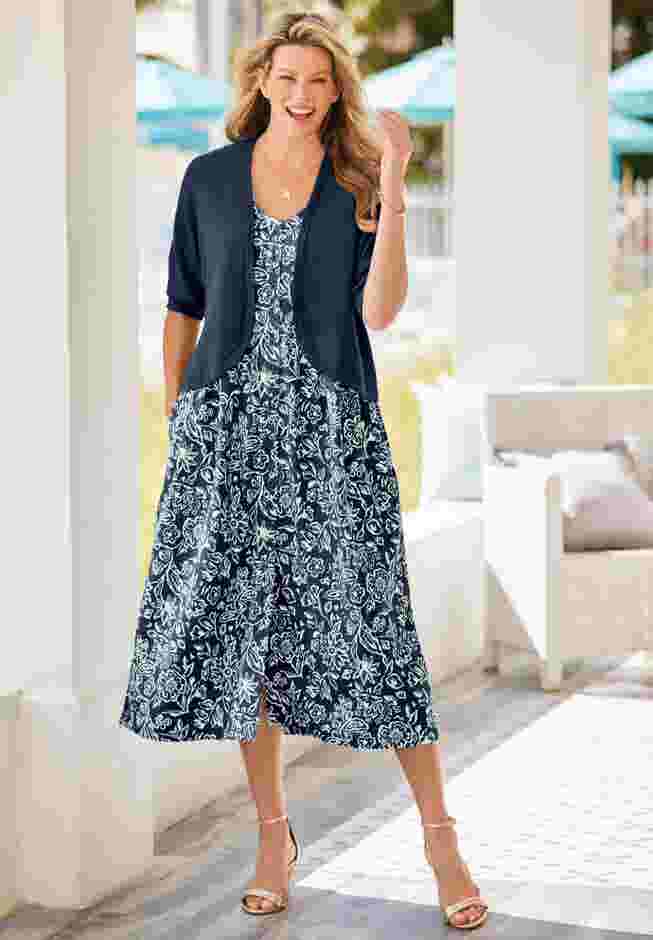 Sleeveless Button Front Dress image number 4