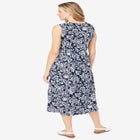 Sleeveless Button Front Dress image number null