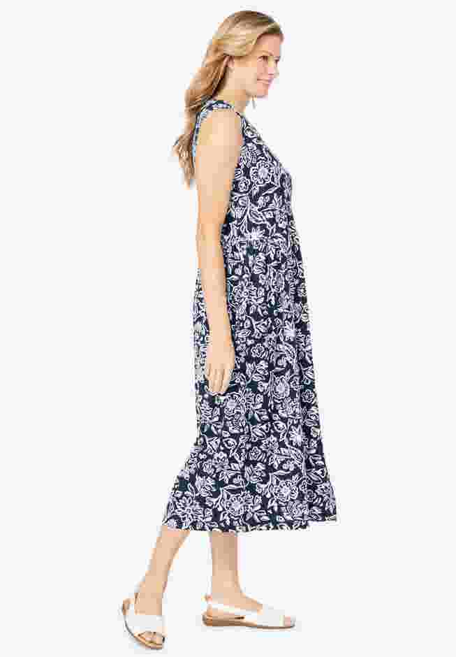 Sleeveless Button Front Dress image number 2