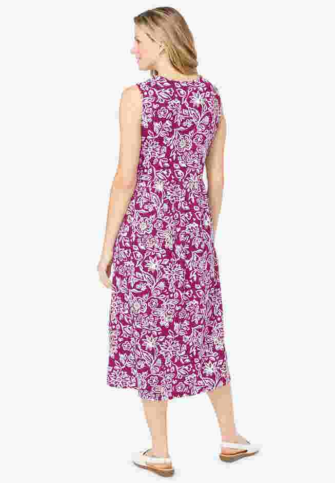 Sleeveless Button Front Dress image number 1