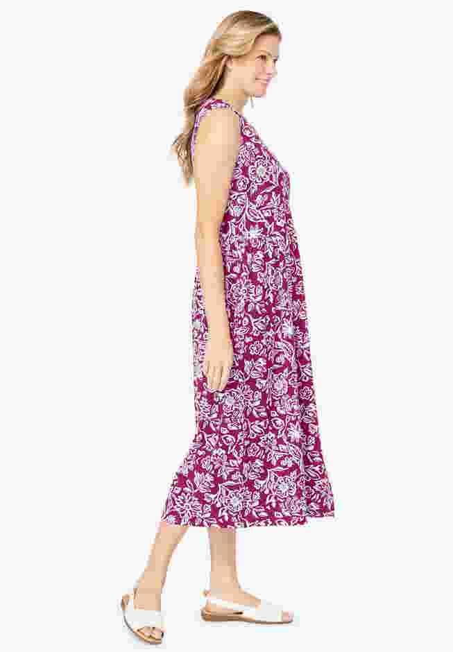Sleeveless Button Front Dress image number 2