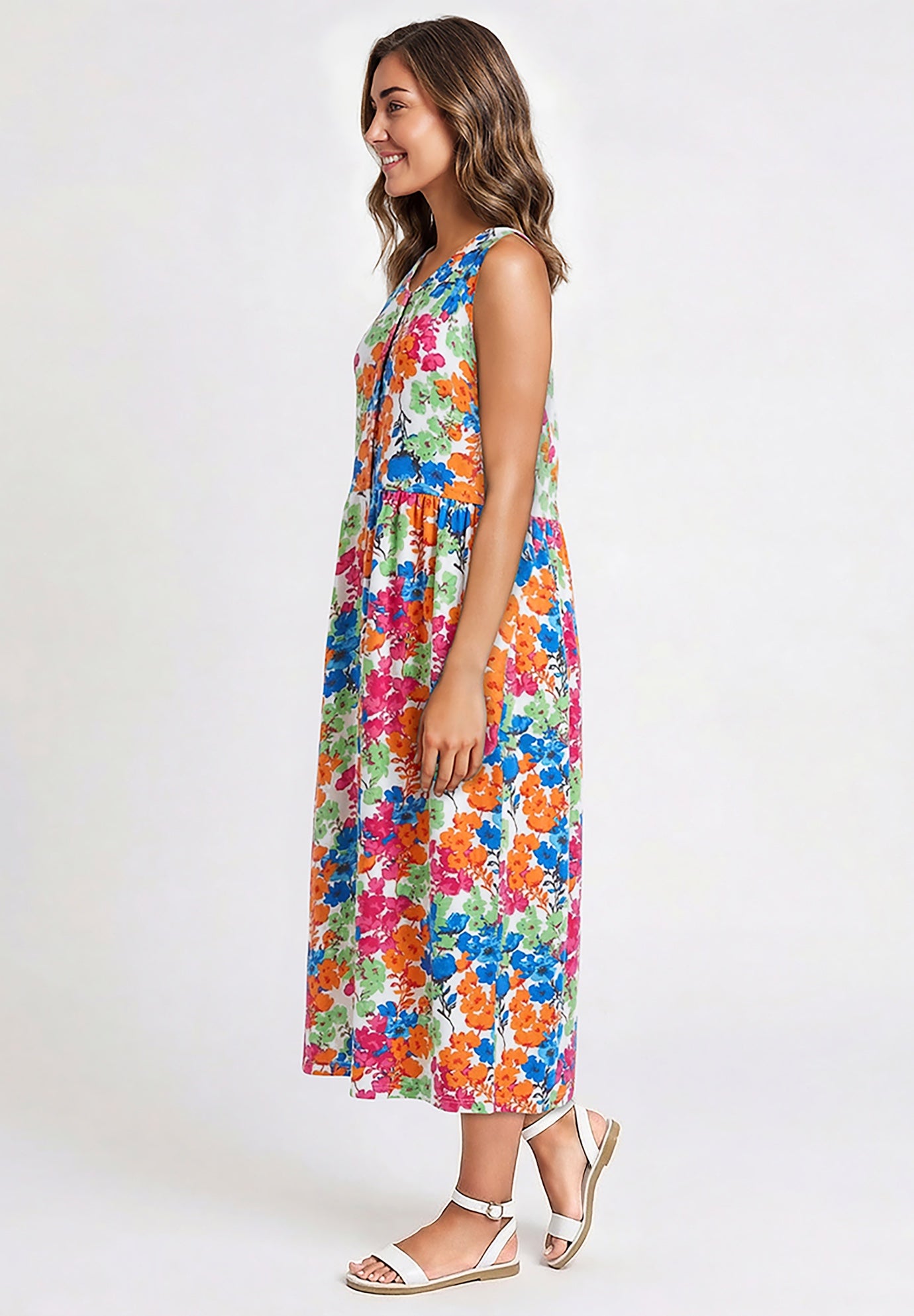 Sleeveless Button Front Dress image number 2