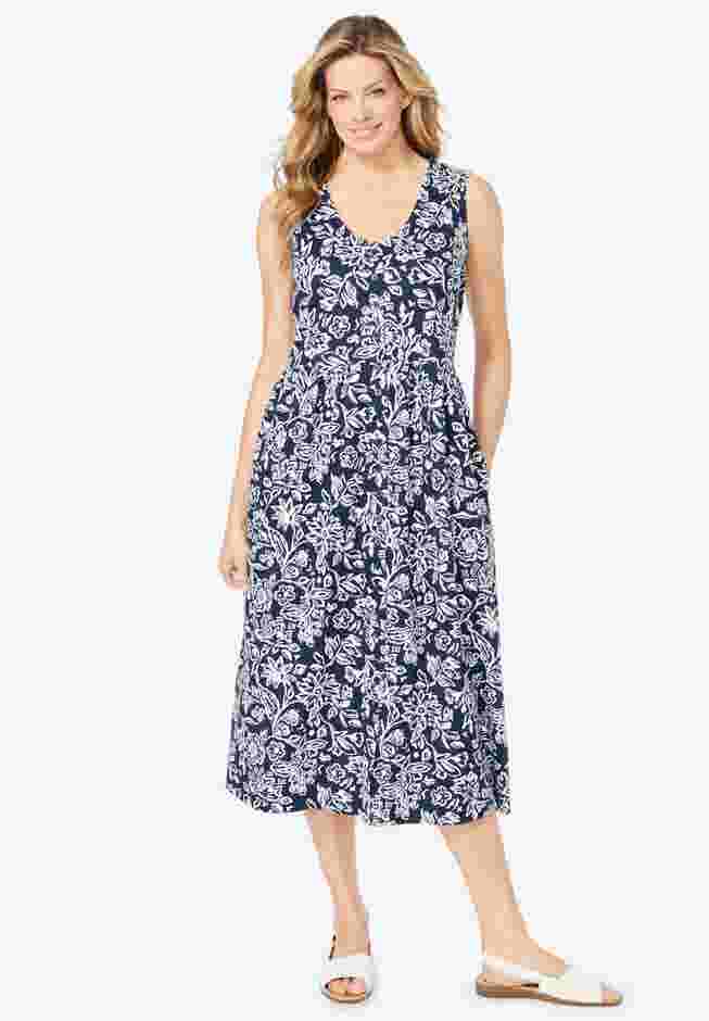 Sleeveless Button Front Dress image number 0