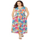 Sleeveless Button Front Dress image number null