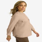 Button-Front Chest Pocket Blouse image number null