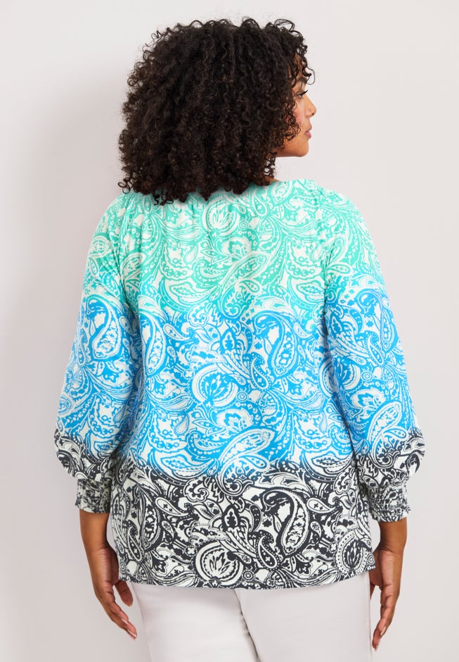 Ombre Print Top image number 1