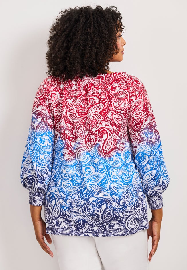 Ombre Print Top image number 1