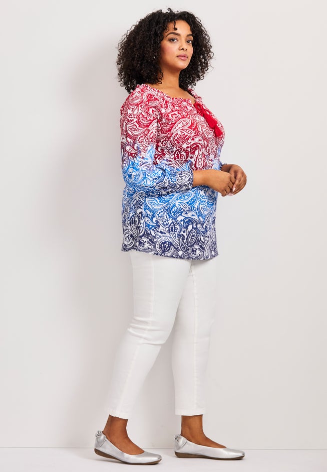 Ombre Print Top image number 2
