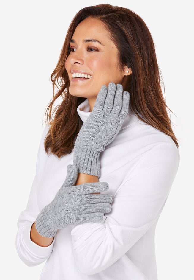 Cable-Knit Gloves image number 1