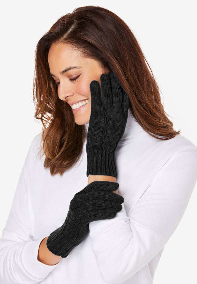 Cable-Knit Gloves image number 1