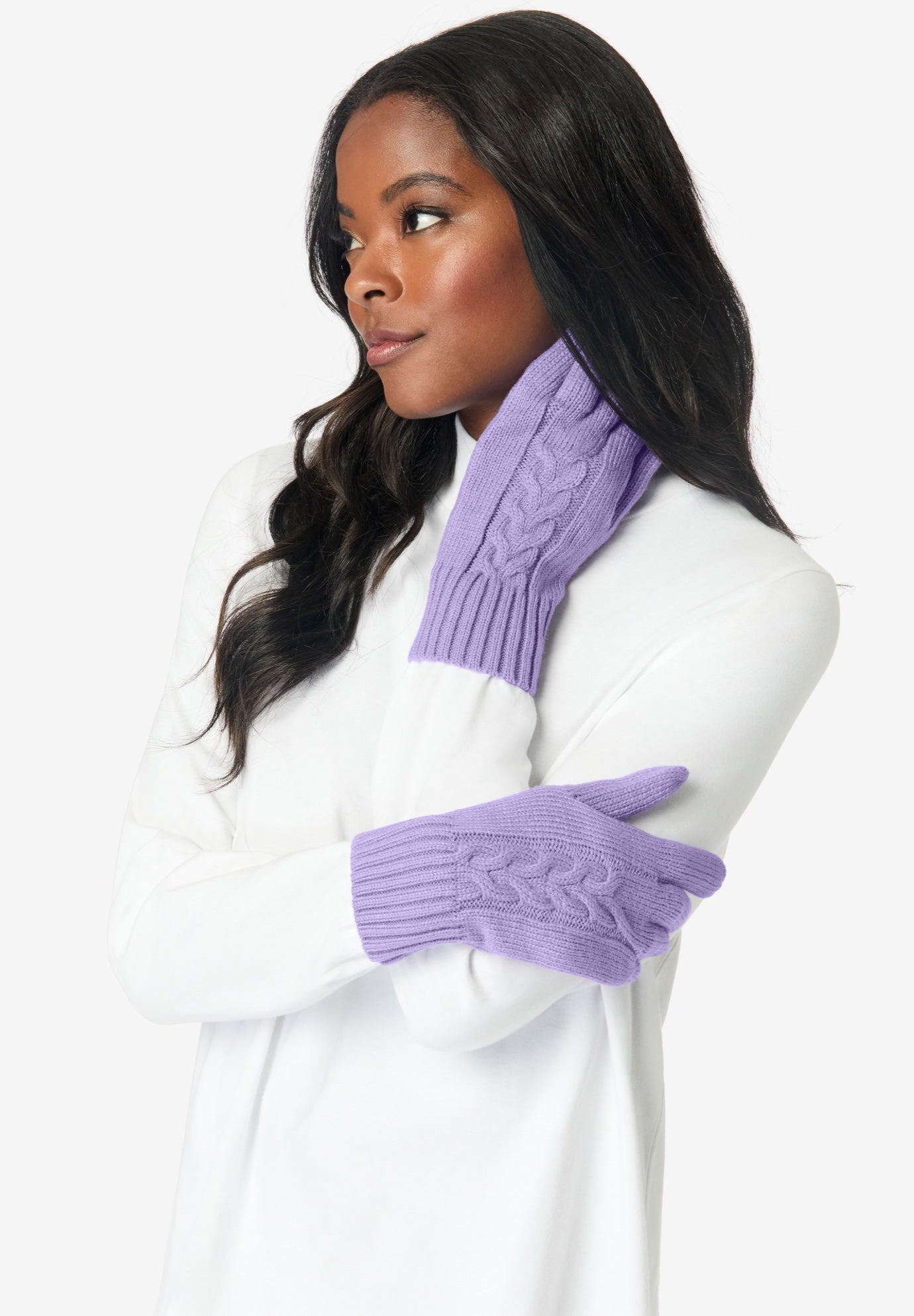 Cable-Knit Gloves image number 0