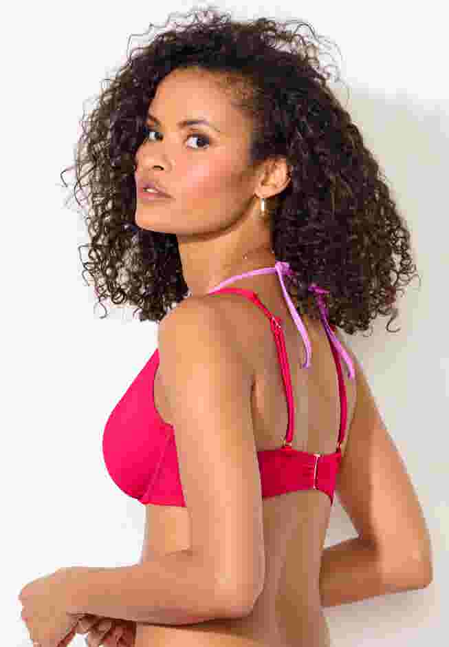Underwire Shimmer Peekaboo Bikini Top image number 1