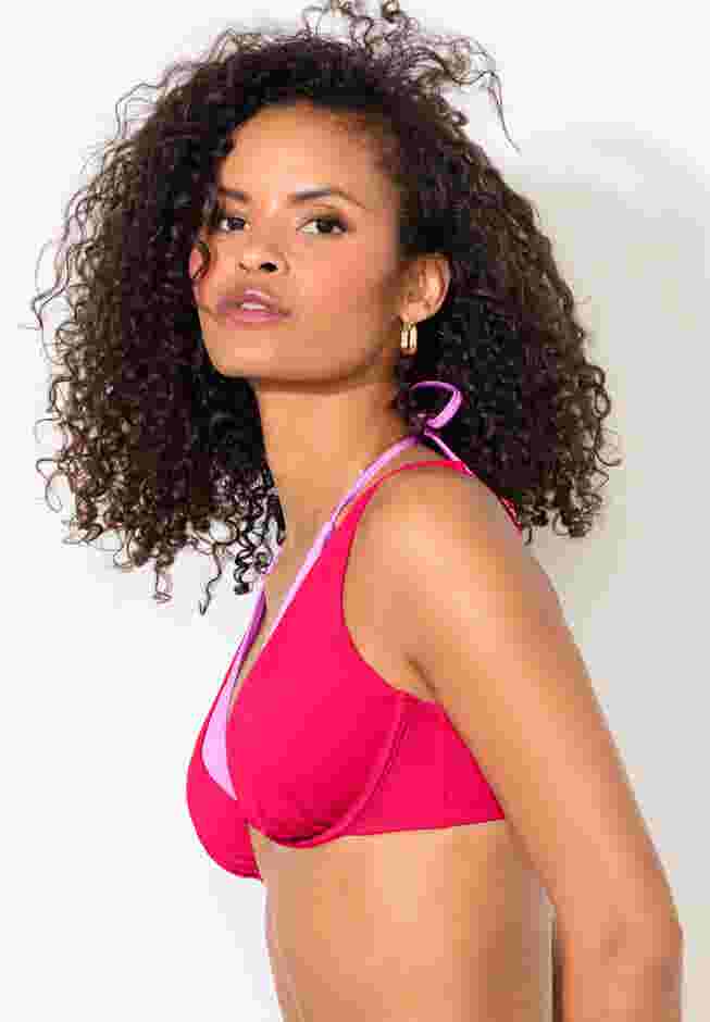Underwire Shimmer Peekaboo Bikini Top image number 2