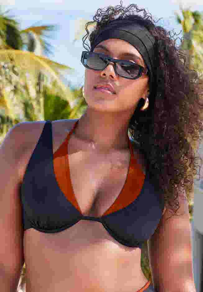 Underwire Shimmer Peekaboo Bikini Top image number 0