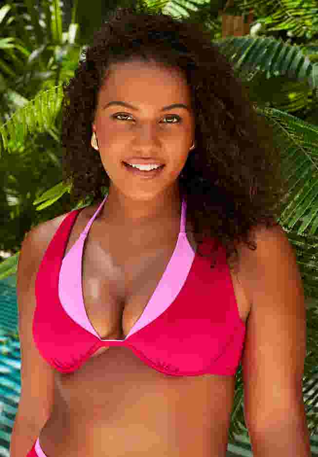Underwire Shimmer Peekaboo Bikini Top image number 0