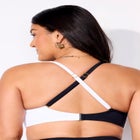 High Neck Color Block Bikini Top image number null