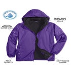 Storm Fleece-Lined Raincoat with Zip-Off Hood image number 3