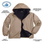 Storm Fleece-Lined Raincoat with Zip-Off Hood image number 1