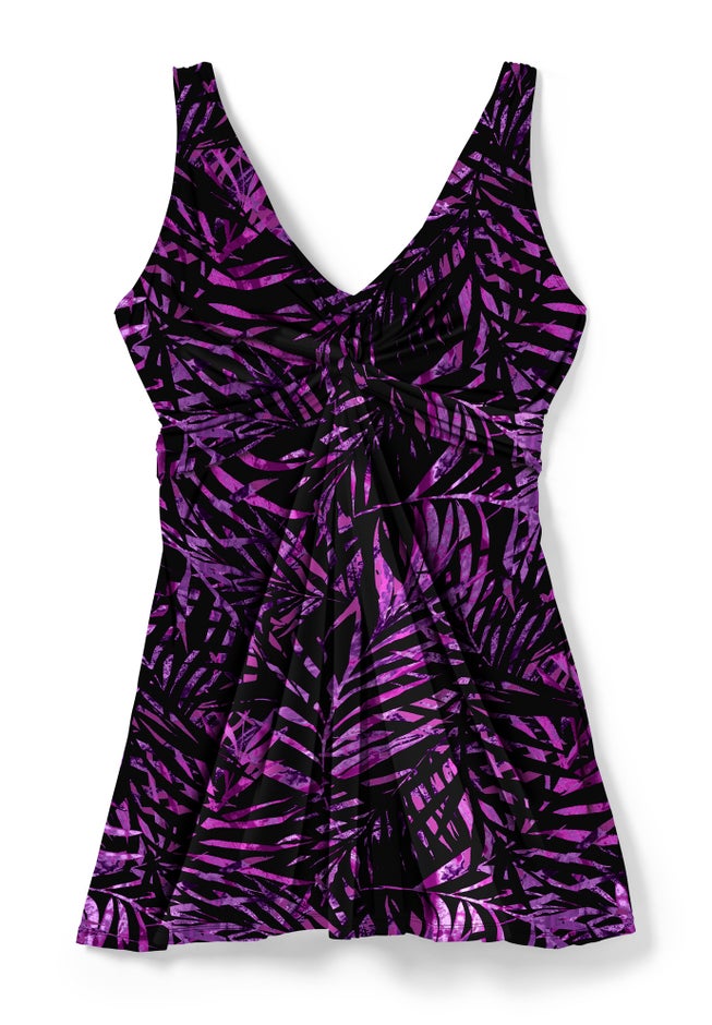 Twist-Front Swim Dress image number 3