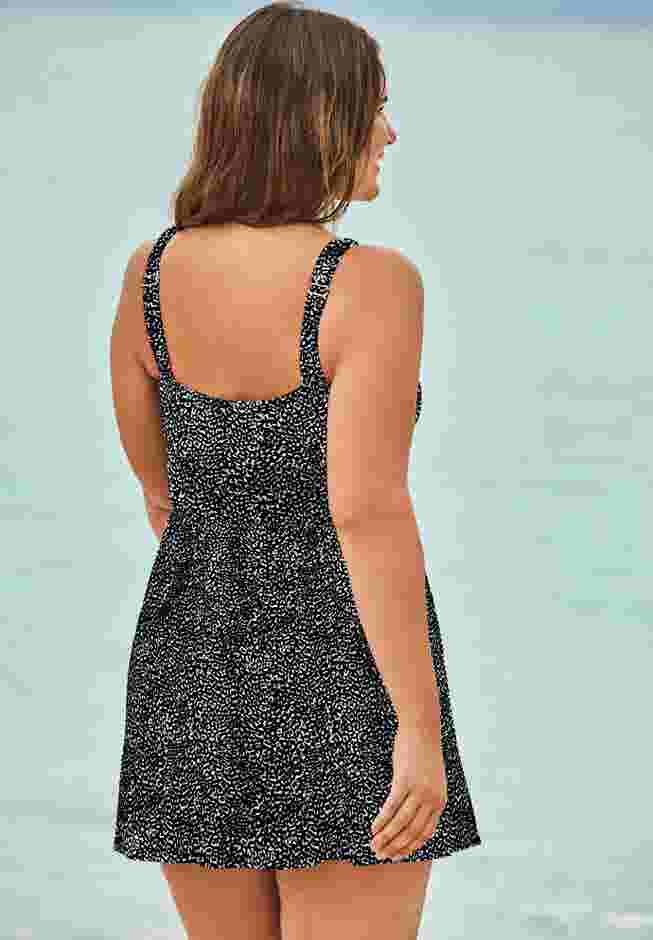 Twist-Front Swim Dress image number 1