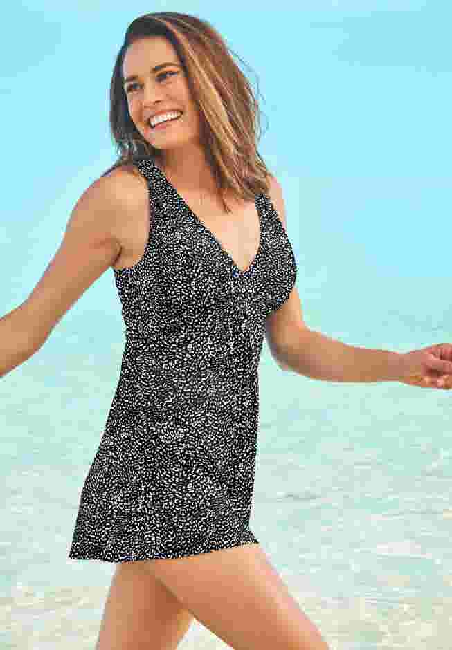 Twist-Front Swim Dress image number 2
