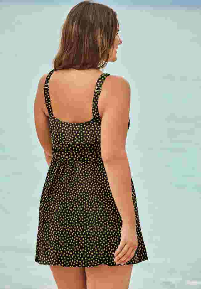 Twist-Front Swim Dress image number 1