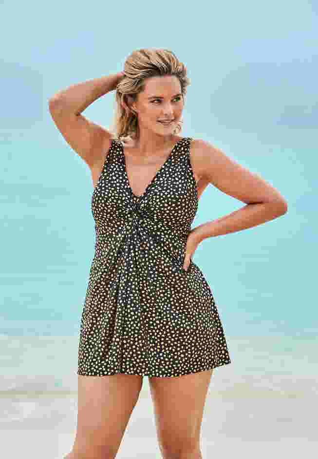 Twist-Front Swim Dress image number 0