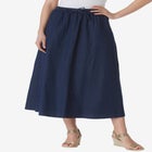 Drawstring Denim Skirt image number null