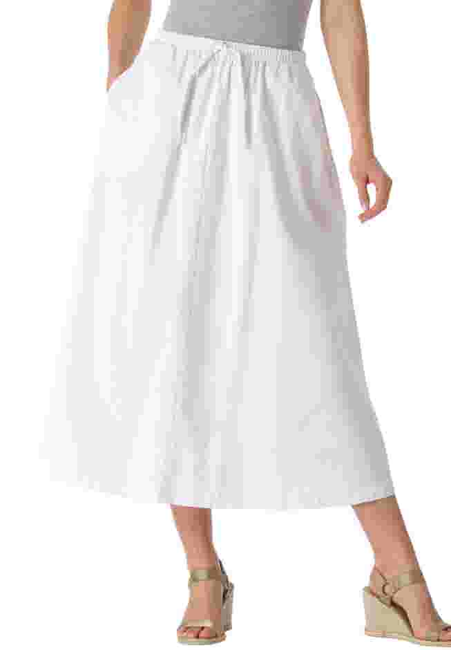 Drawstring Denim Skirt image number 0
