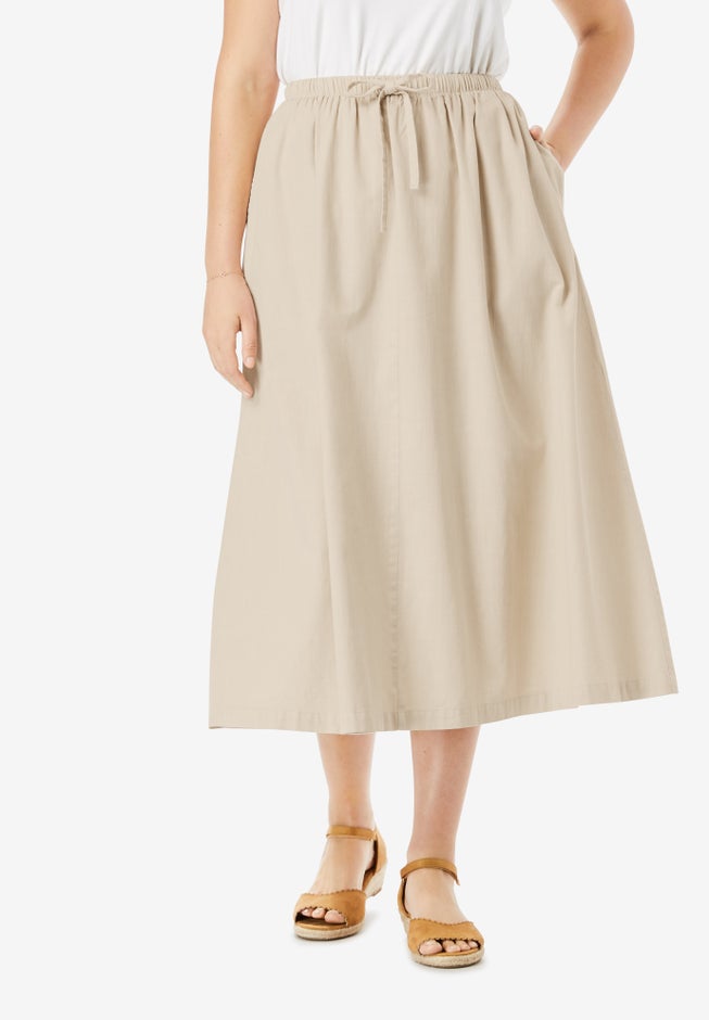 Drawstring Denim Skirt image number 0