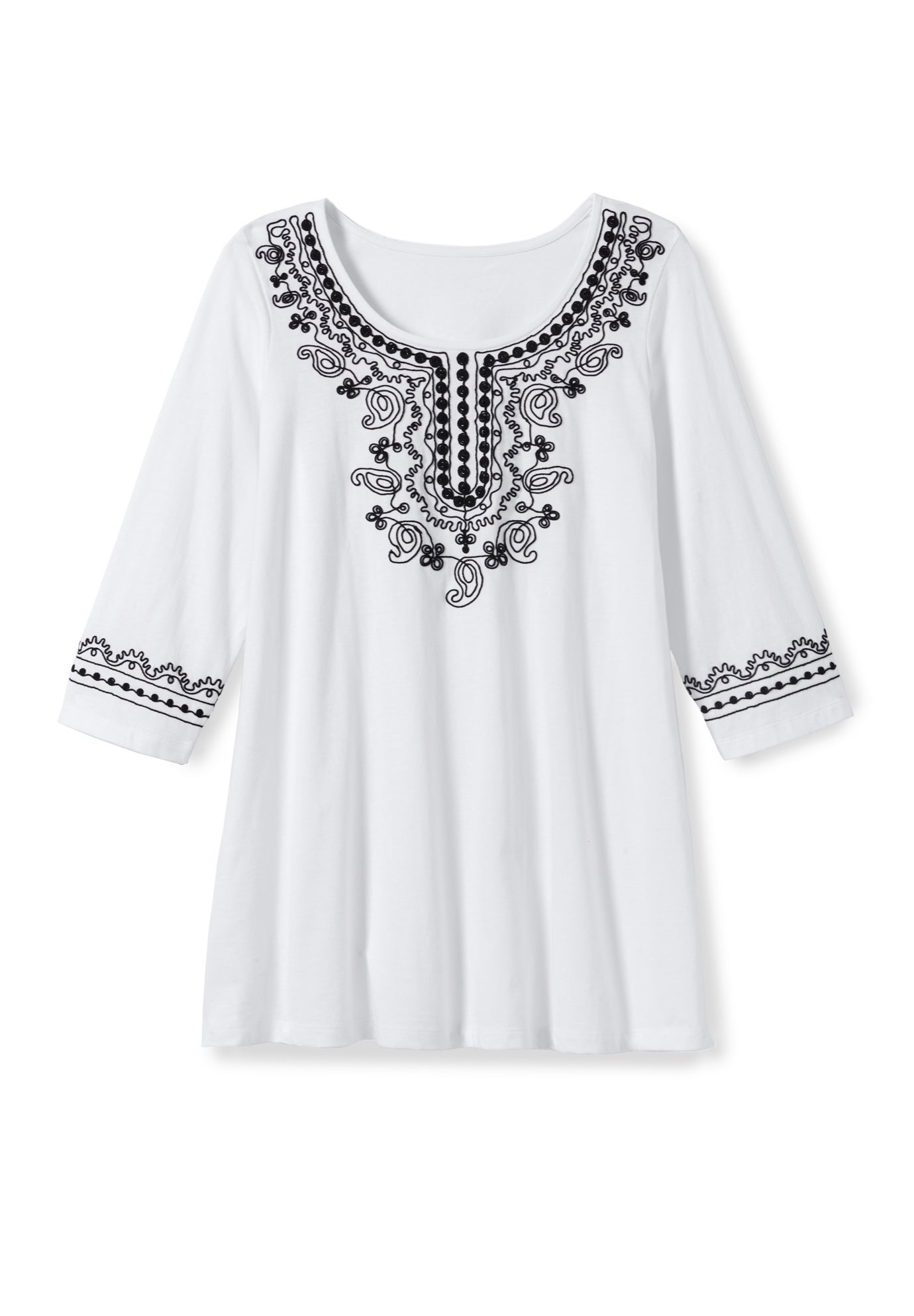 Embroidered Knit Tunic image number 4