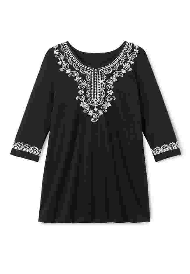 Embroidered Knit Tunic image number 4