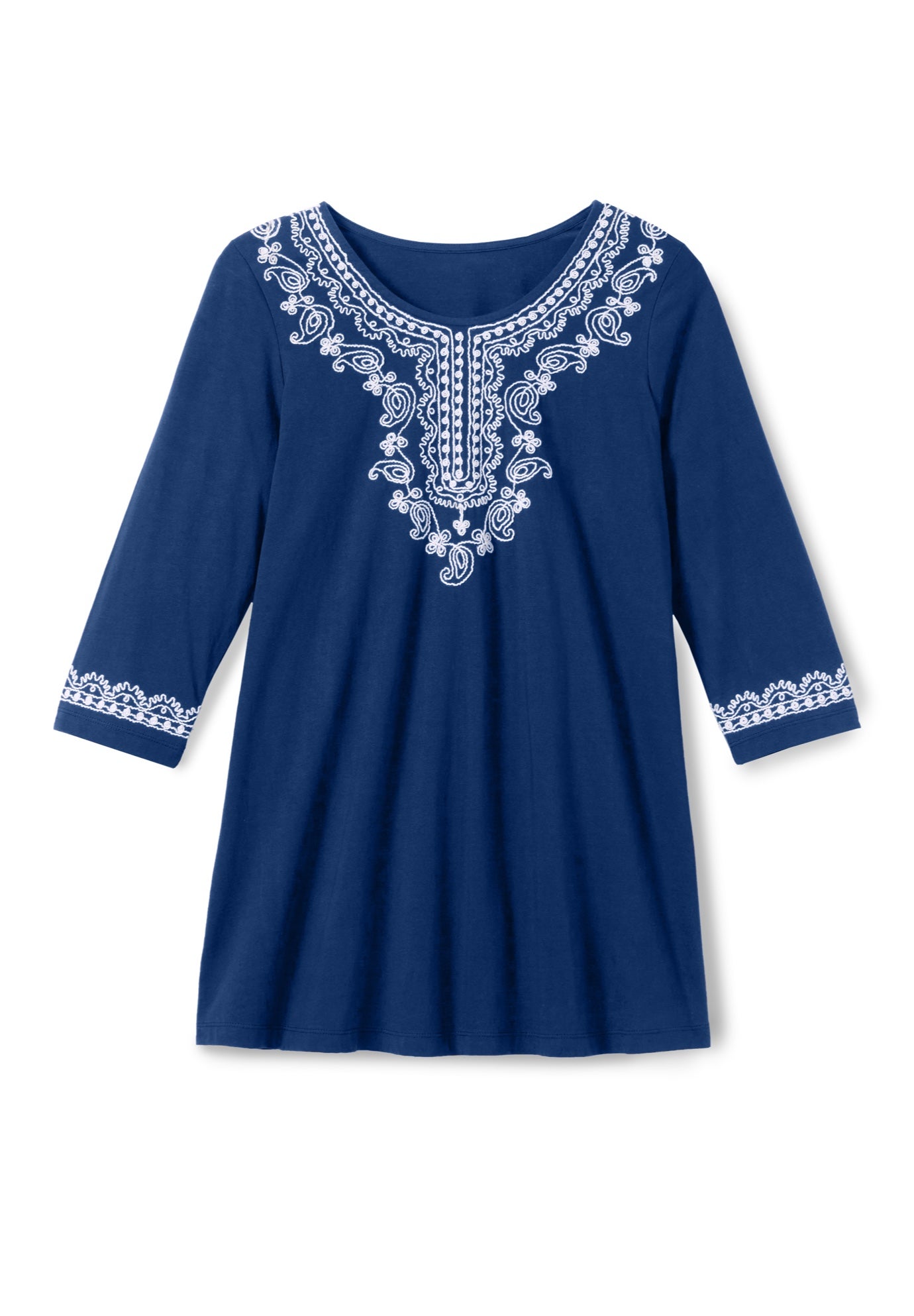 Embroidered Knit Tunic image number 4