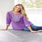 Embroidered Knit Tunic image number null