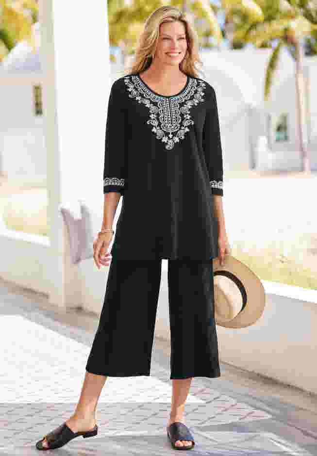 Embroidered Knit Tunic image number 6