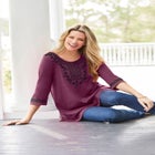 Embroidered Knit Tunic image number null