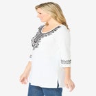 Embroidered Knit Tunic image number null