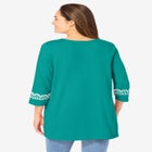 Embroidered Knit Tunic image number null