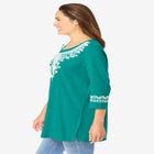 Embroidered Knit Tunic image number null