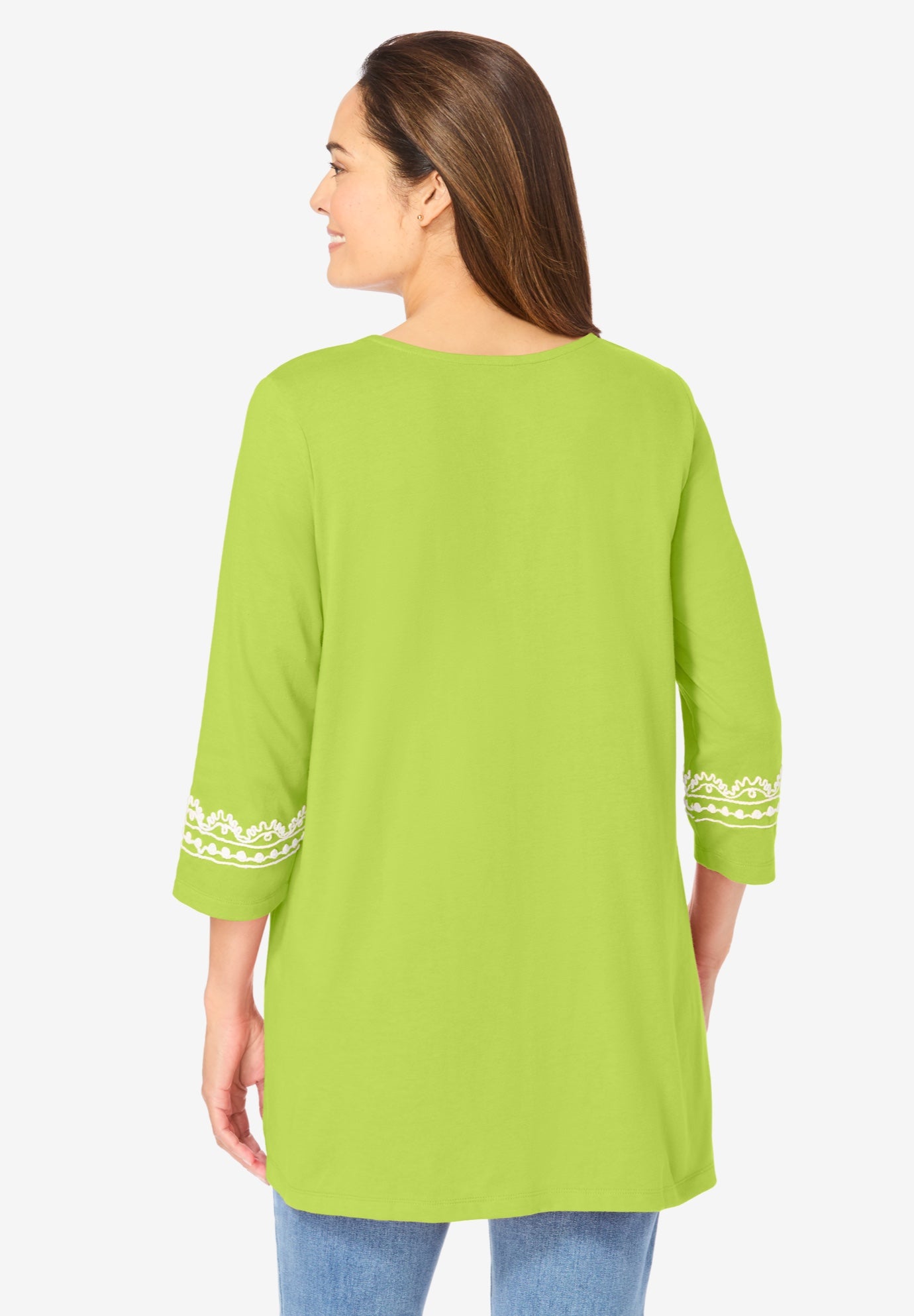 Embroidered Knit Tunic image number 1