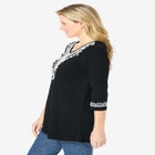 Embroidered Knit Tunic image number null