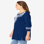 Embroidered Knit Tunic image number null