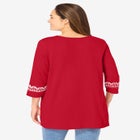 Embroidered Knit Tunic image number null