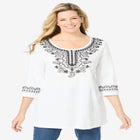 Embroidered Knit Tunic image number null