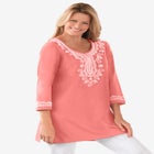 Embroidered Knit Tunic image number null
