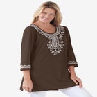 Embroidered Knit Tunic image number null