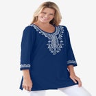 Embroidered Knit Tunic image number null