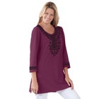 Embroidered Knit Tunic image number null